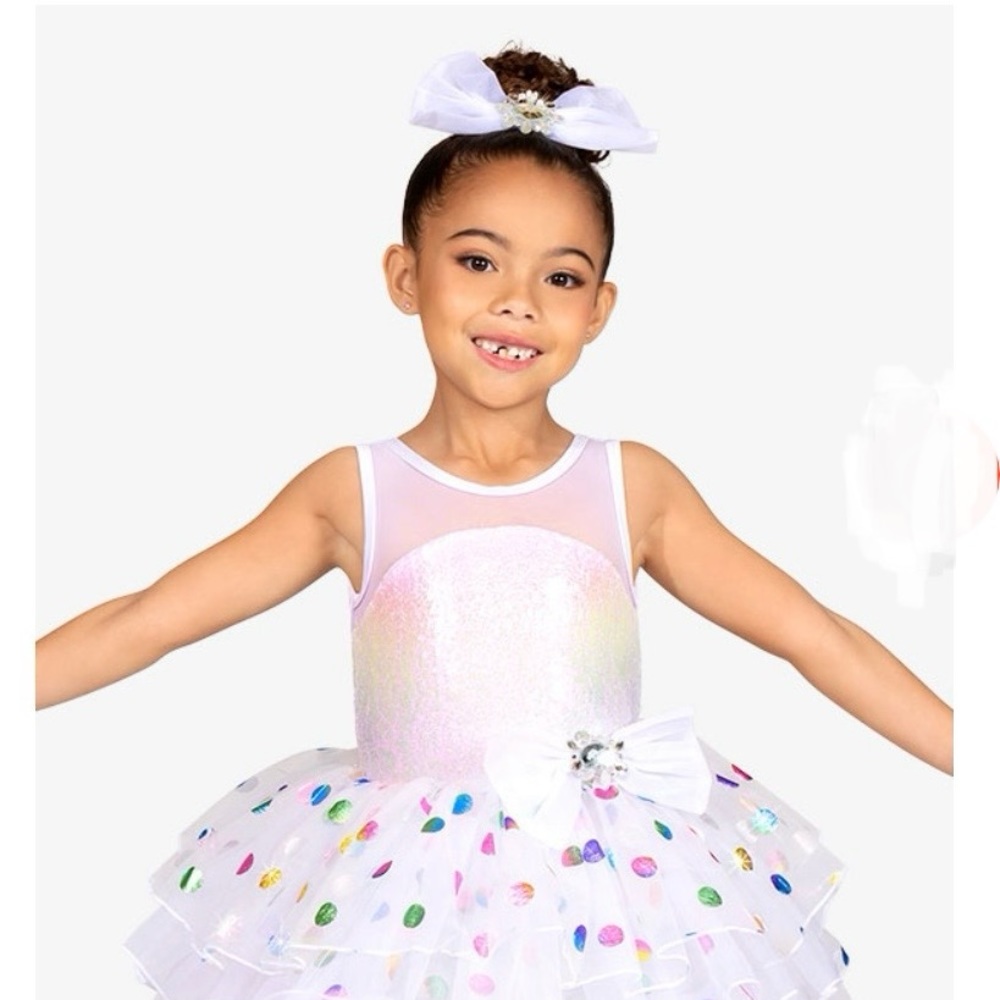 Girls Multi Colored Dance Performance Tutu